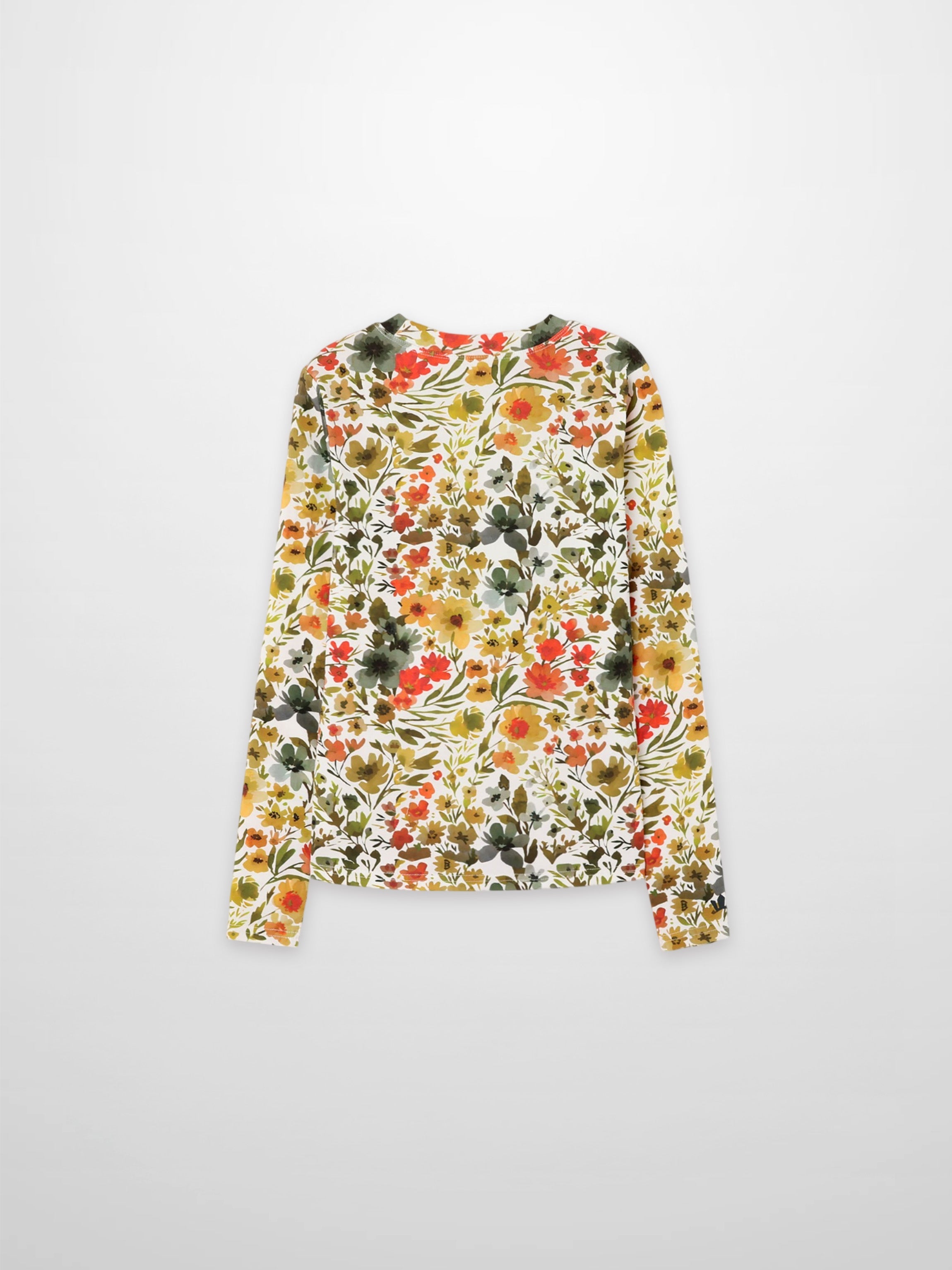 Basic Printed T-shirt-Earthy Floral