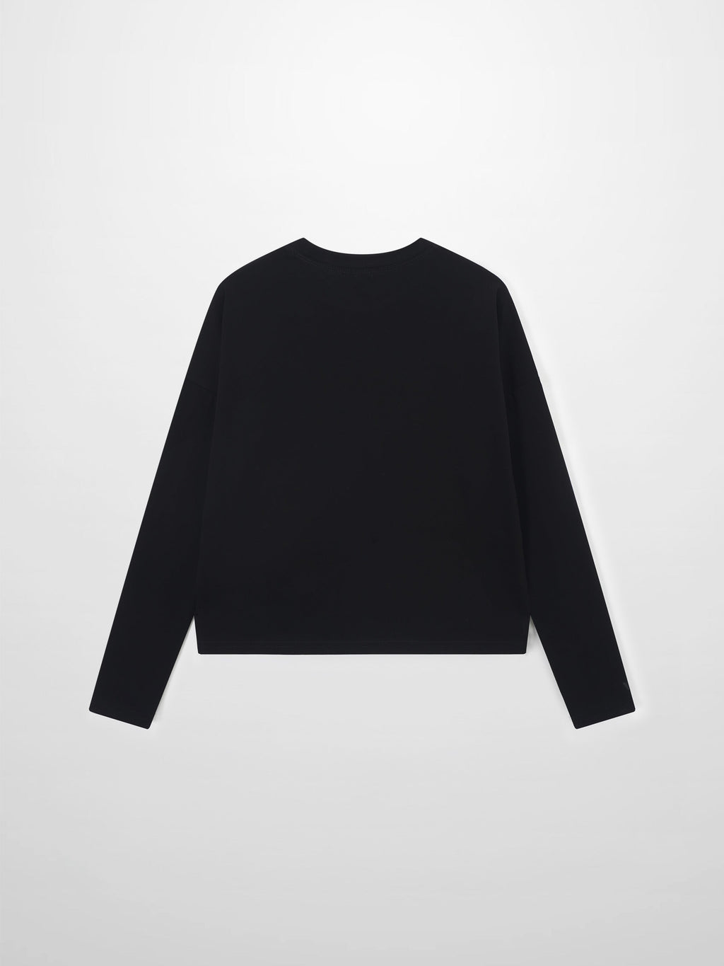 Cropped Boxy Tee-Black-2