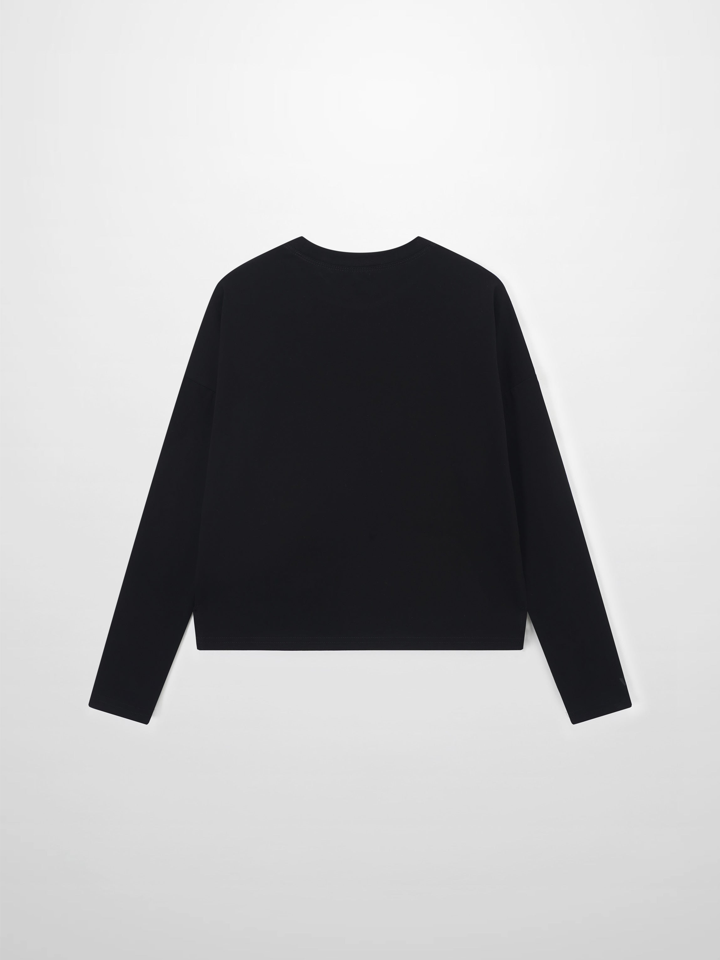 Cropped Boxy Tee-Black-2
