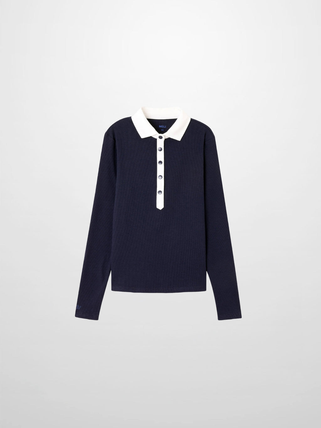 White Collar Polo-Navy