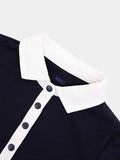 White Collar Polo-Navy