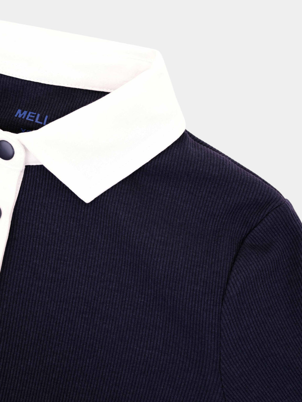 White Collar Polo-Navy