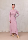 Curved Hem Maxi Skirt-Mauve-0