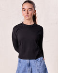 Cropped Boxy Tee-Black-0