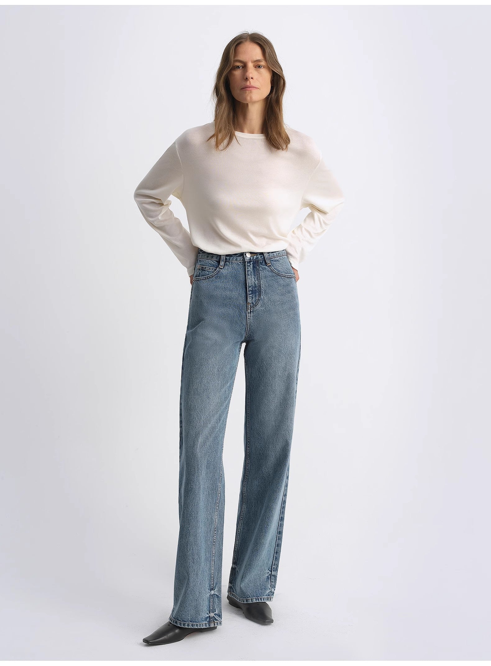 Washed Organic Cotton Slim Jeans