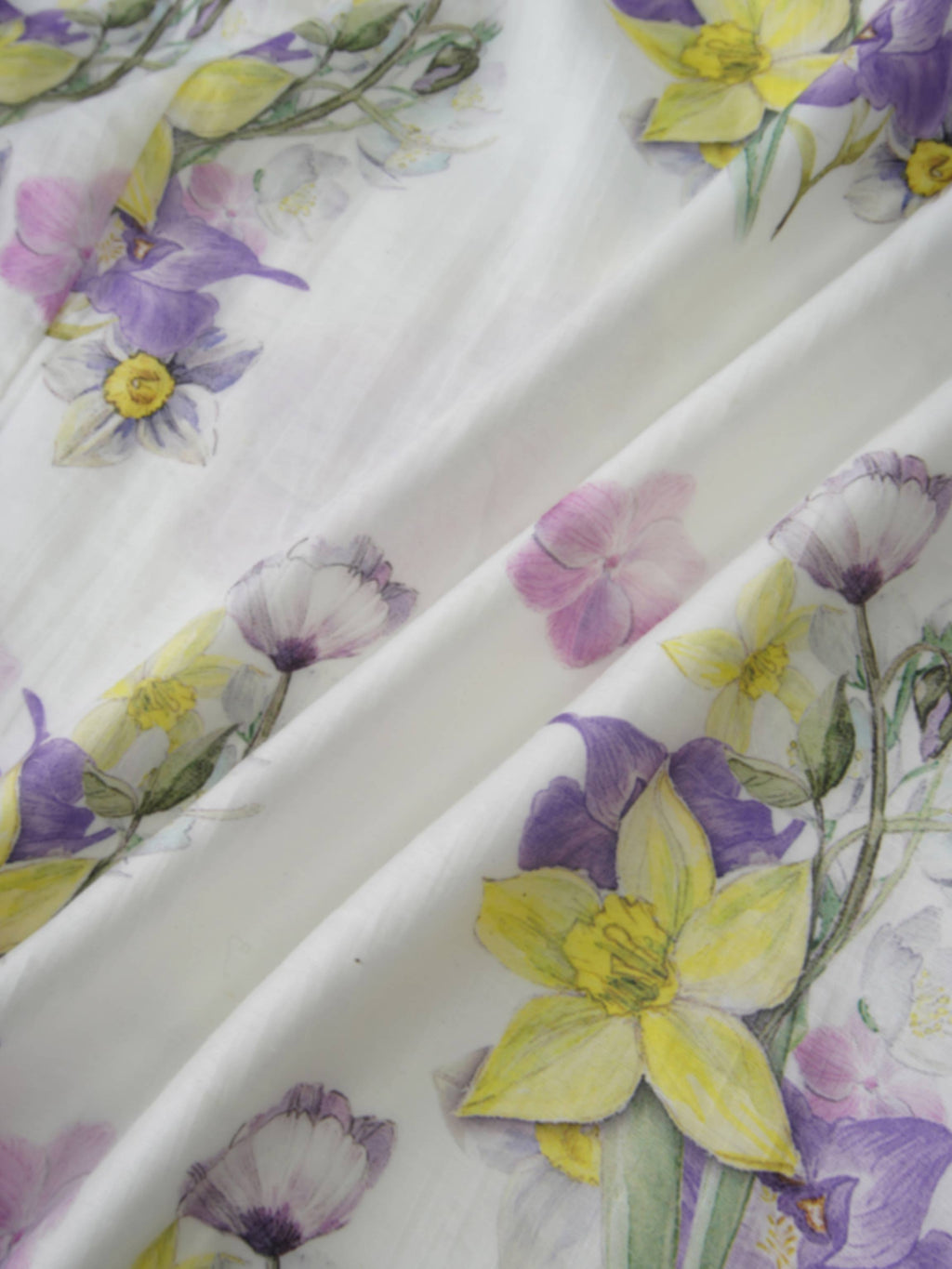 Braided Detail A-Line Skirt-Multi Color Floral-4