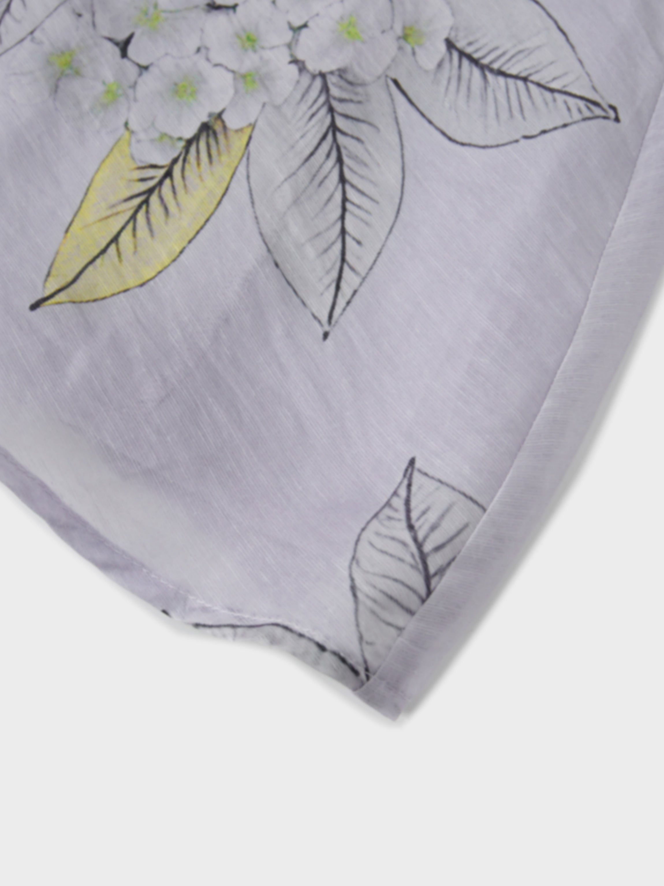 Braided Detail A-Line Skirt-Lavender Floral-4