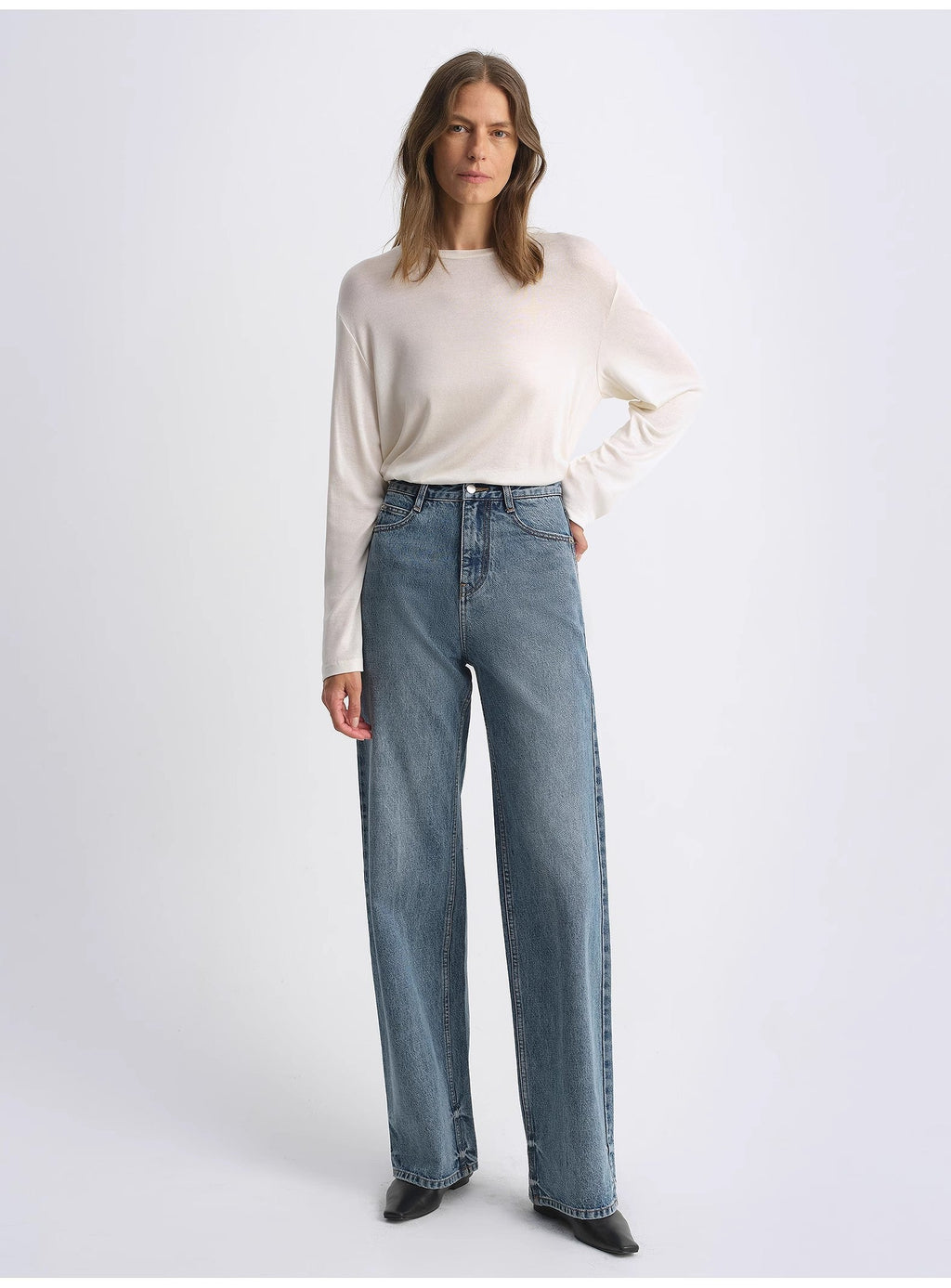 Washed Organic Cotton Slim Jeans