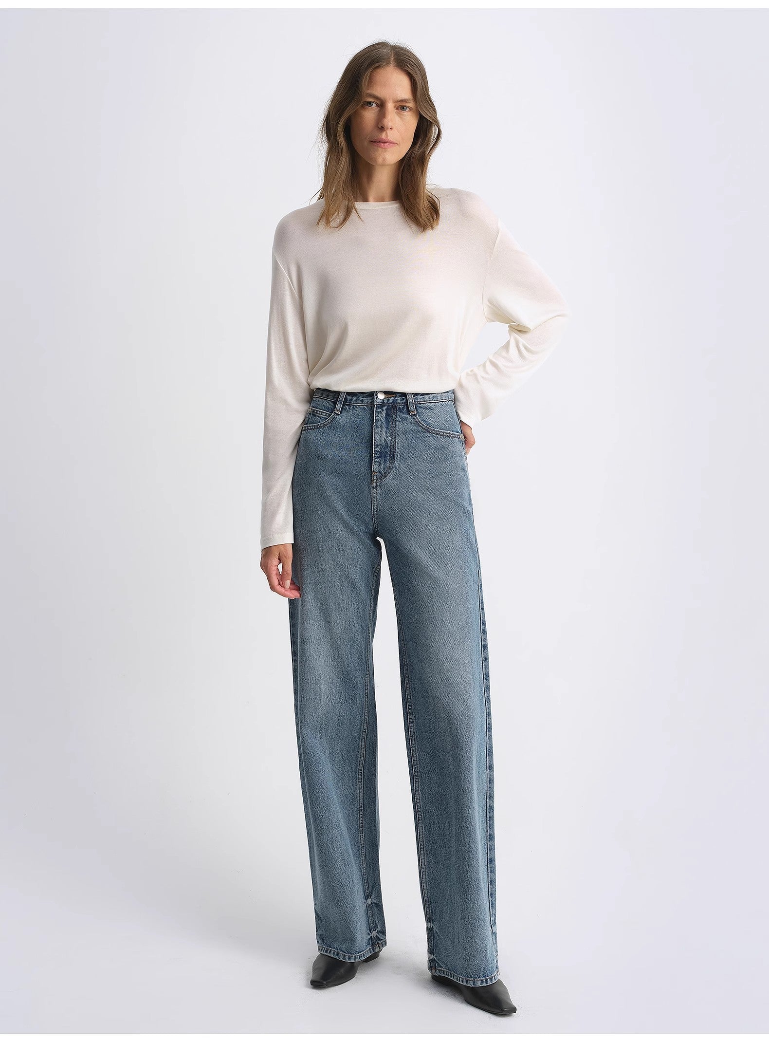 Washed Organic Cotton Slim Jeans