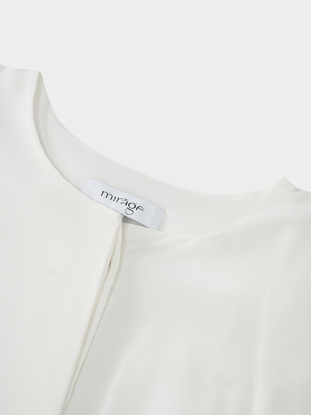 Silk Cape Blouse-Cream-2