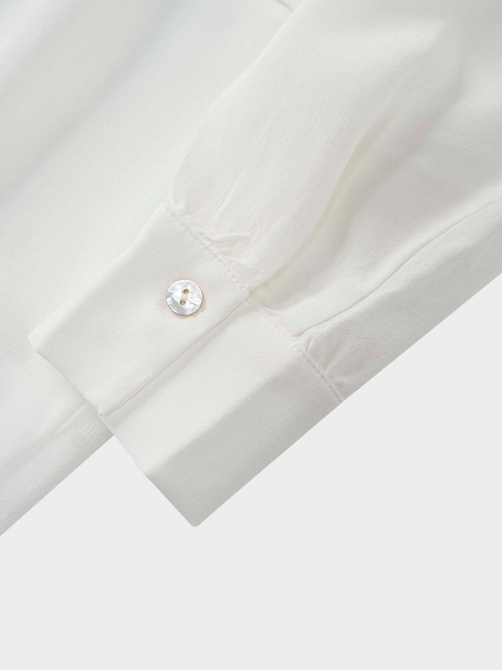 Silk Cape Blouse-Cream-4
