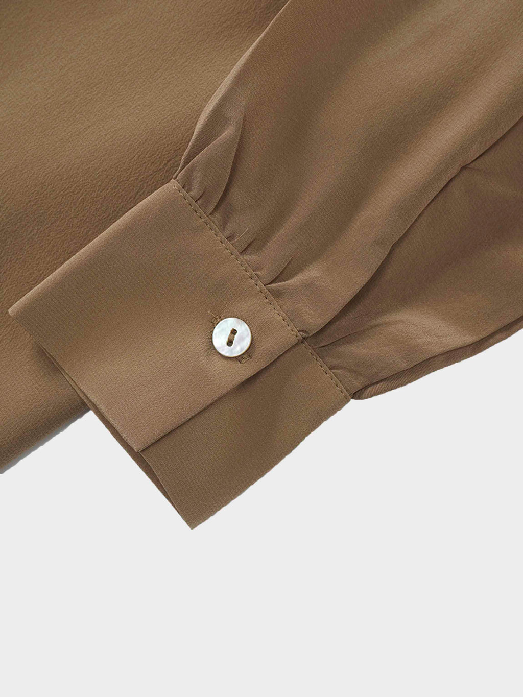 Silk Cape Blouse-Golden Olive-4