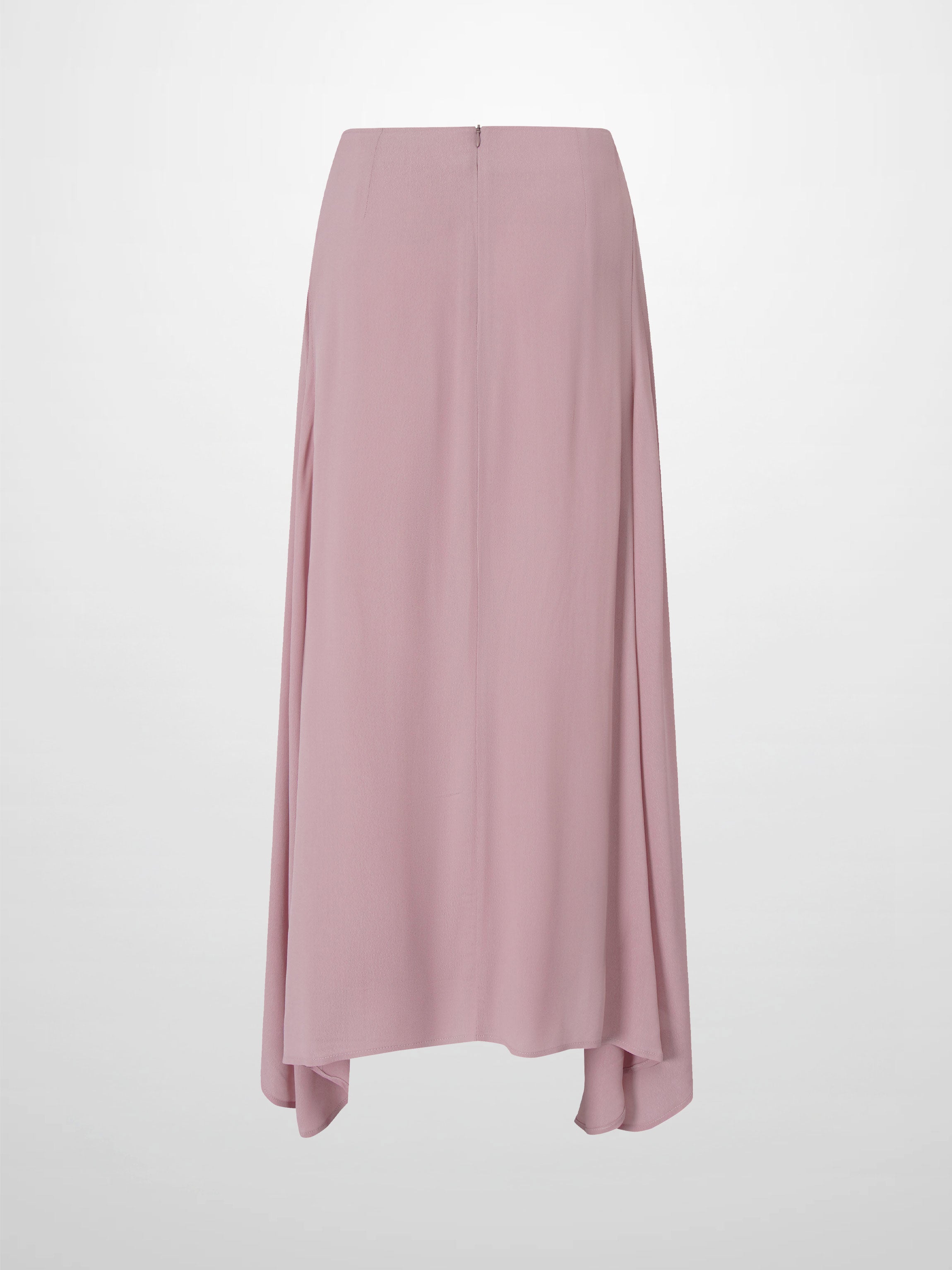 Curved Hem Maxi Skirt-Mauve-3