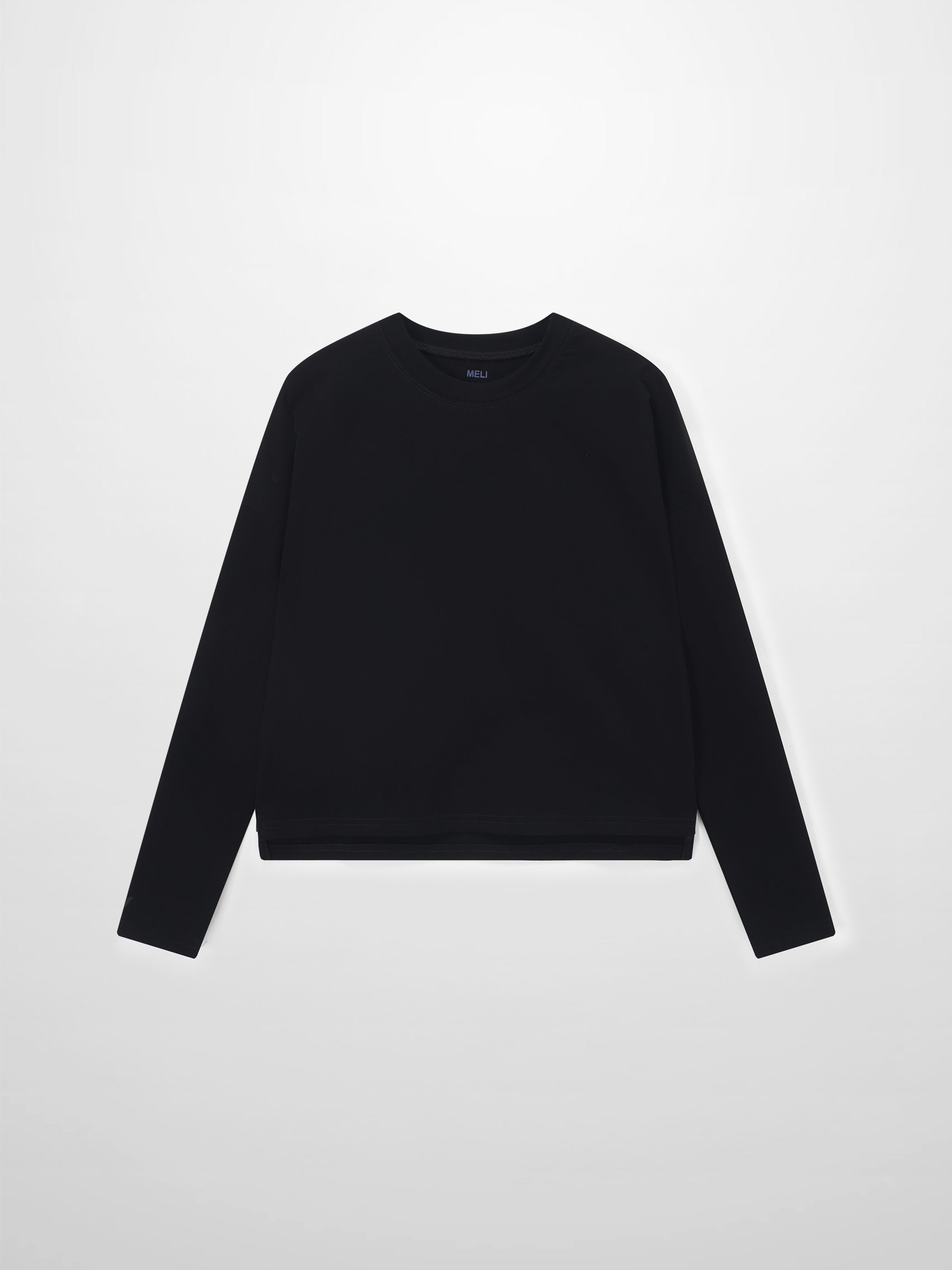 Cropped Boxy Tee-Black-1