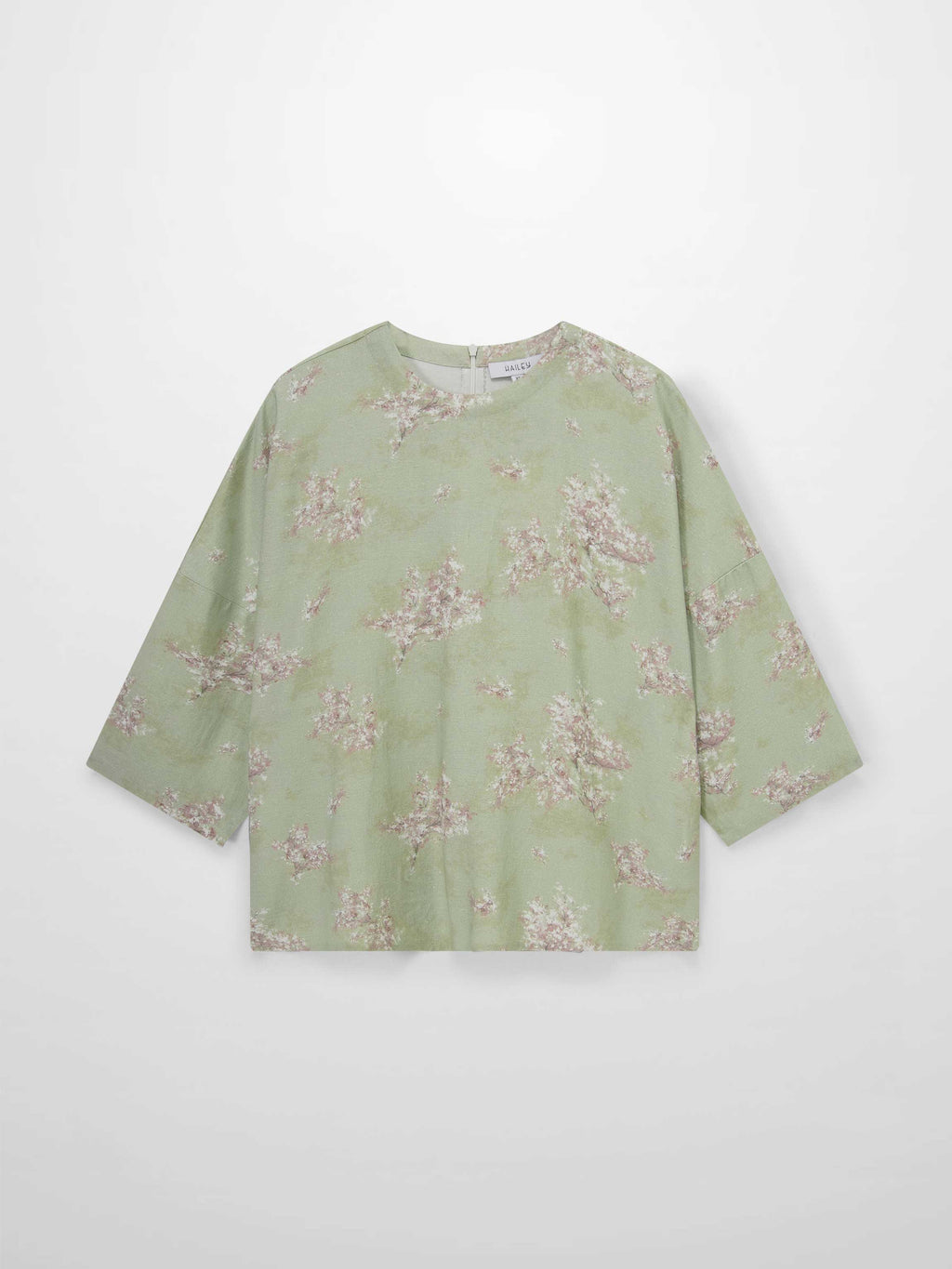 Linen Blend Crop Swing Top-Soft Floral-0