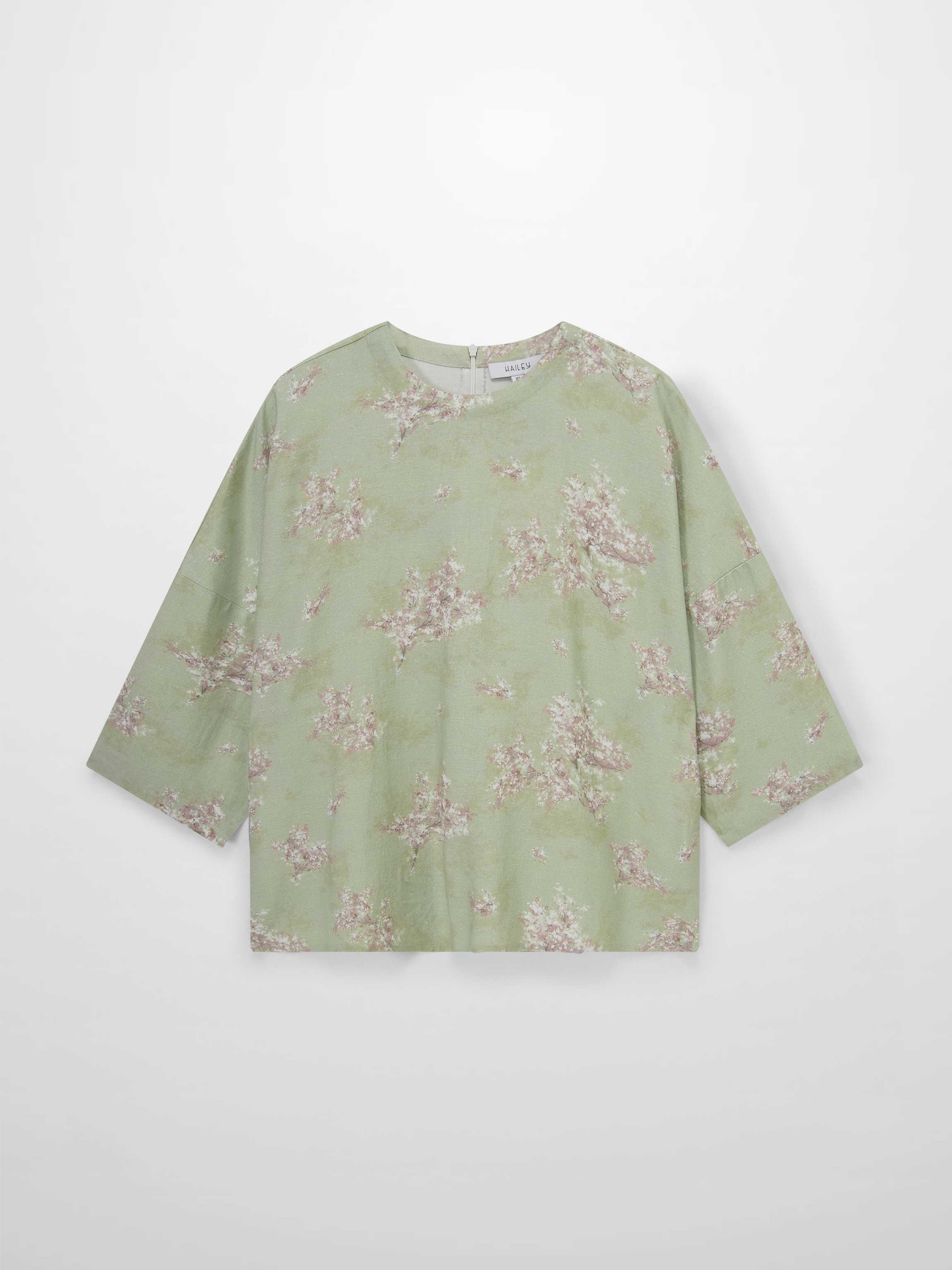Linen Blend Crop Swing Top-Soft Floral-0