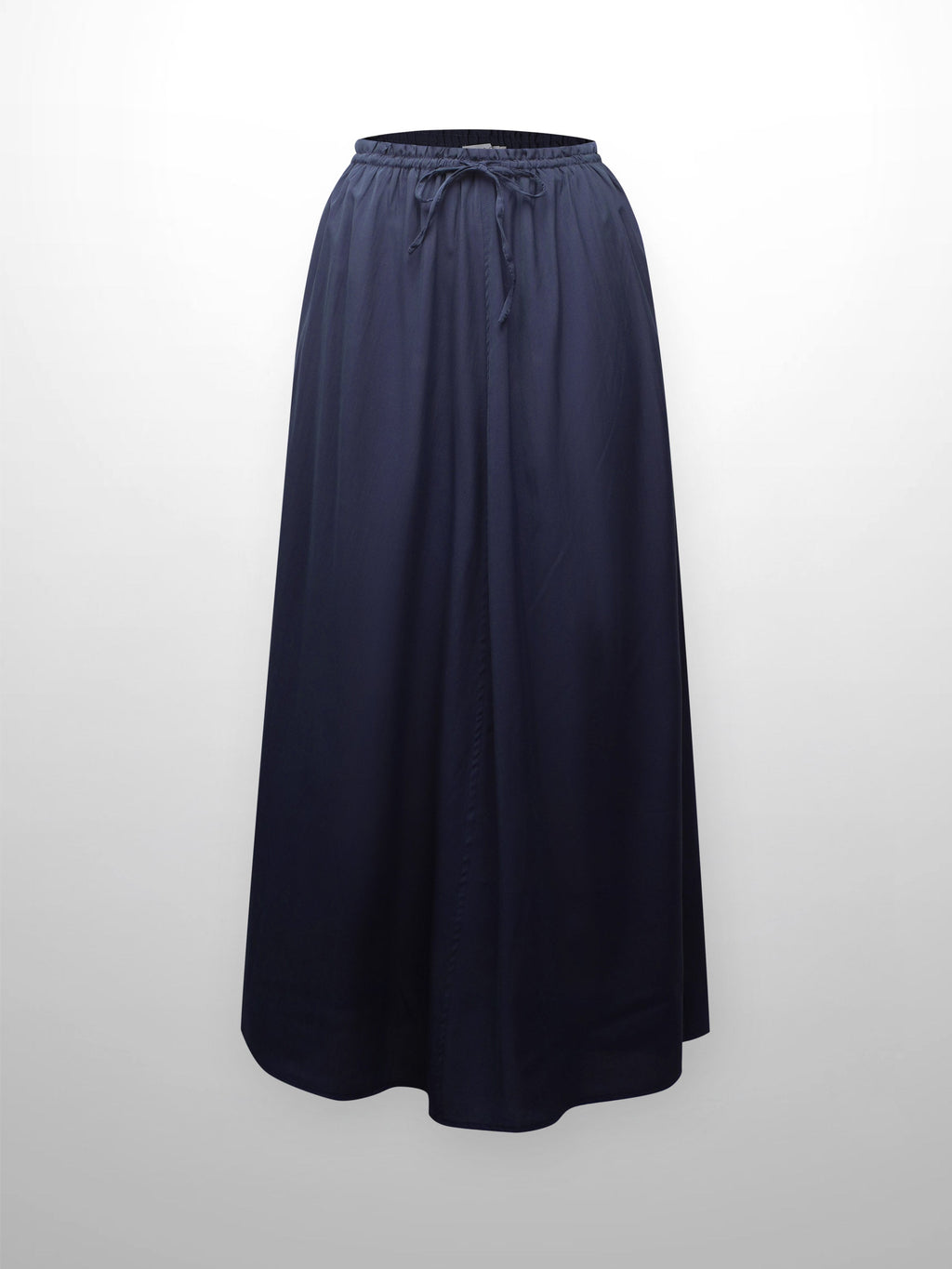 DRAWSTRING RUFFLE SKIRT-NAVY-2