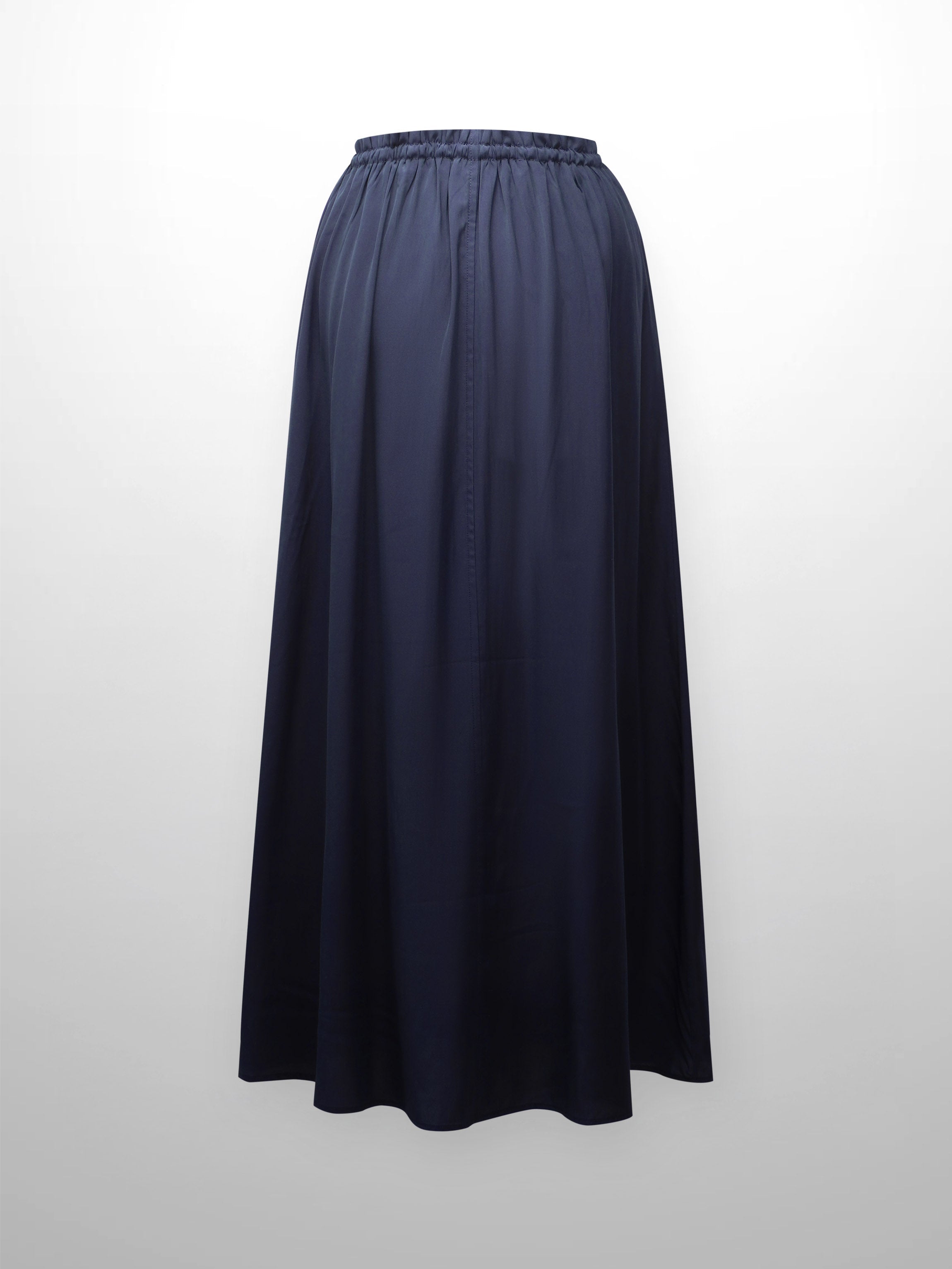 DRAWSTRING RUFFLE SKIRT-NAVY-3