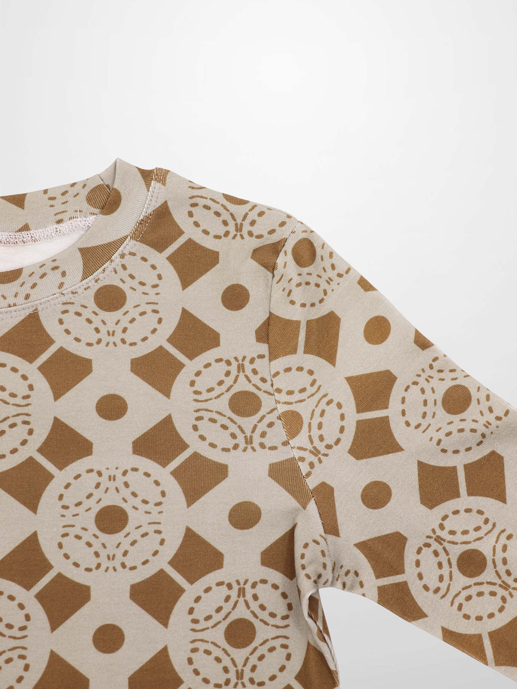Basic Printed T-shirt-Geometric Design