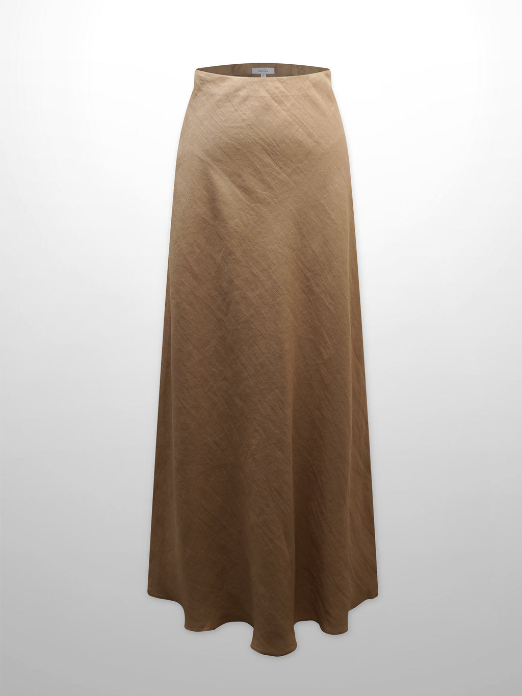 Linen Slip Skirt-Tan
