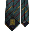 Sea Green Striped Silk Grenadine Tie (English Weave)