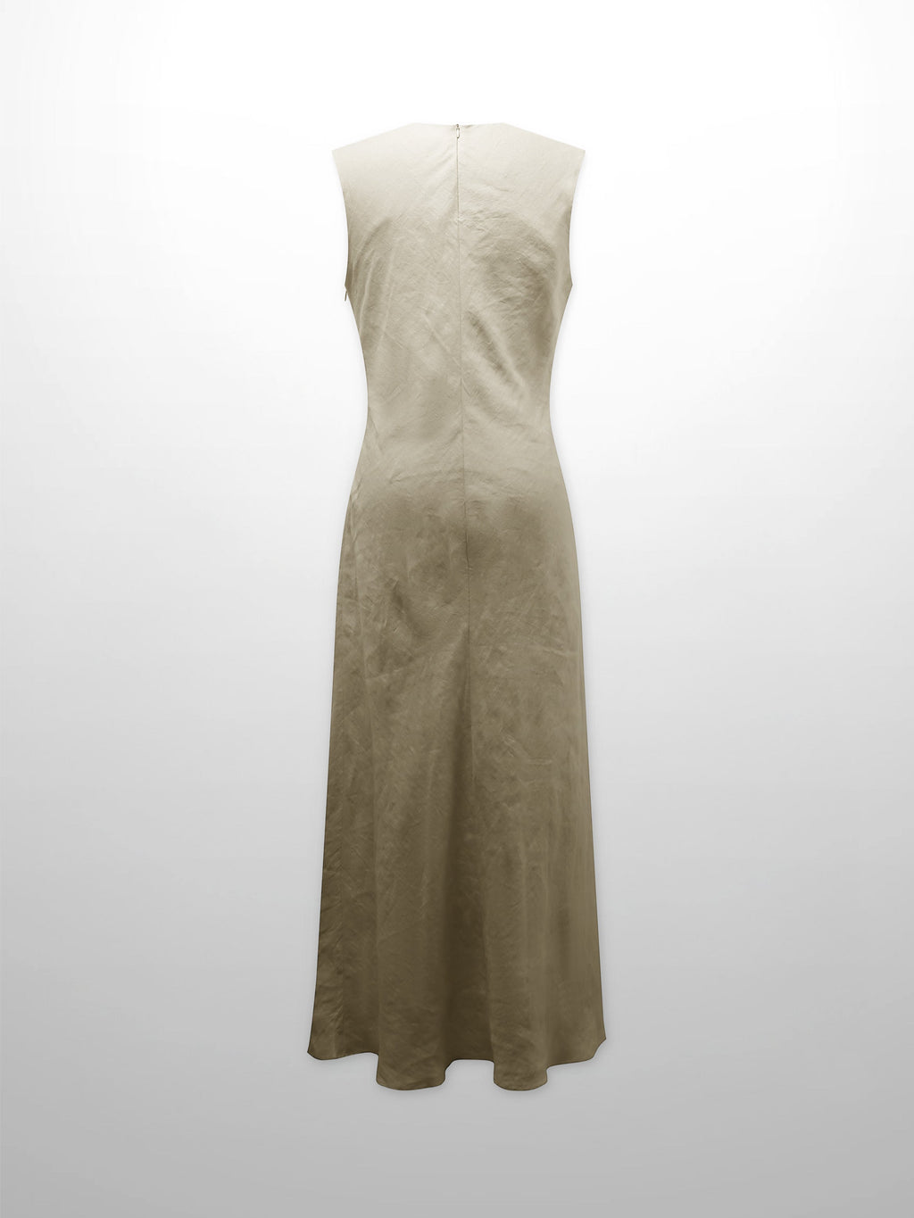 Linen A-Line Slip Dress-Ecru-2