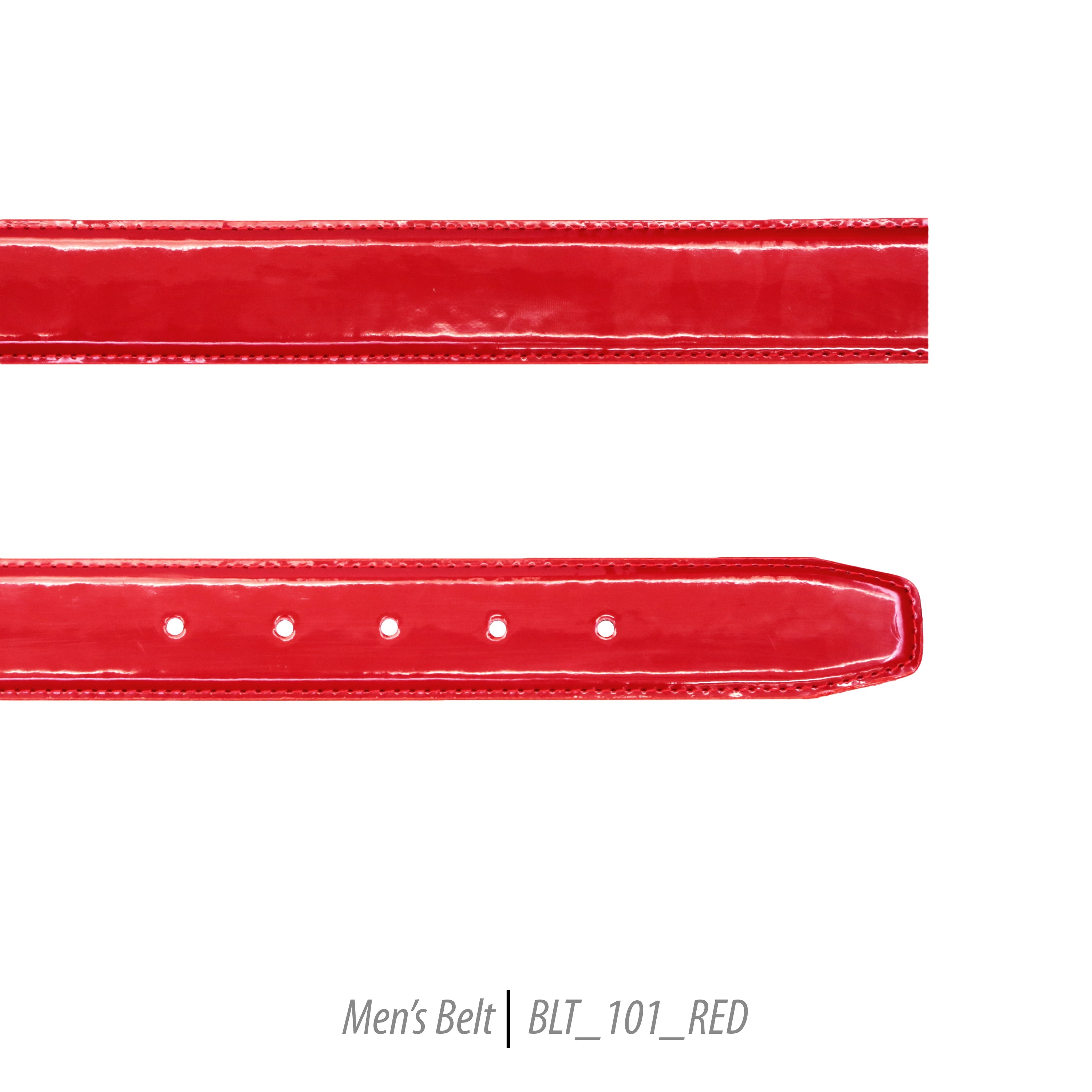 Polished Leather Belt – Red