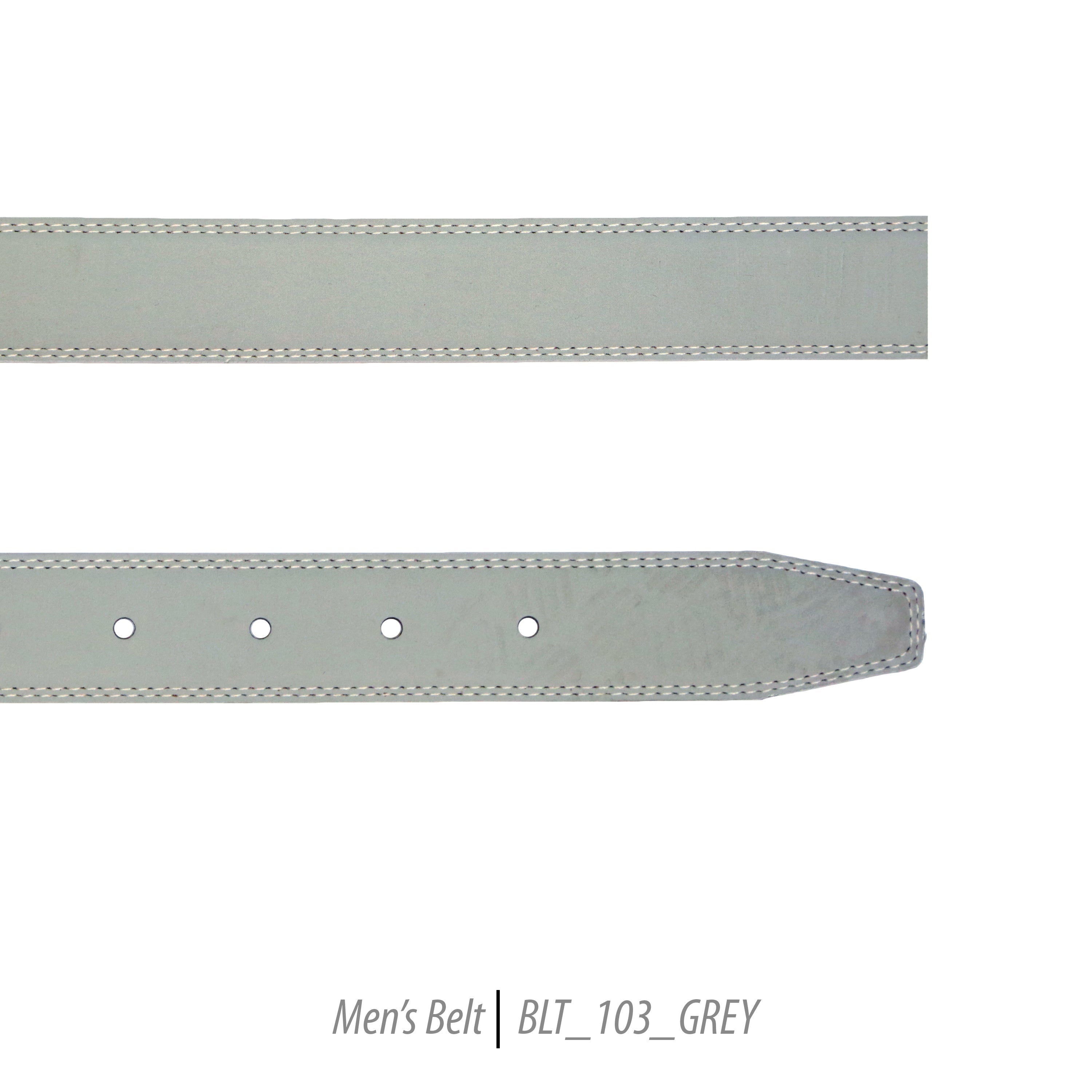 Essential Leather Belt – Grey