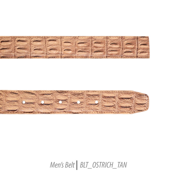 Embossed Leather Belt – Tan