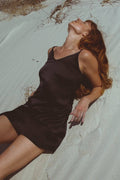 Vela Silk Dress in Jet Black