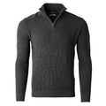 Mens Long Sleeve Pullover Quarter Zip Mock Neck Polo Sweater