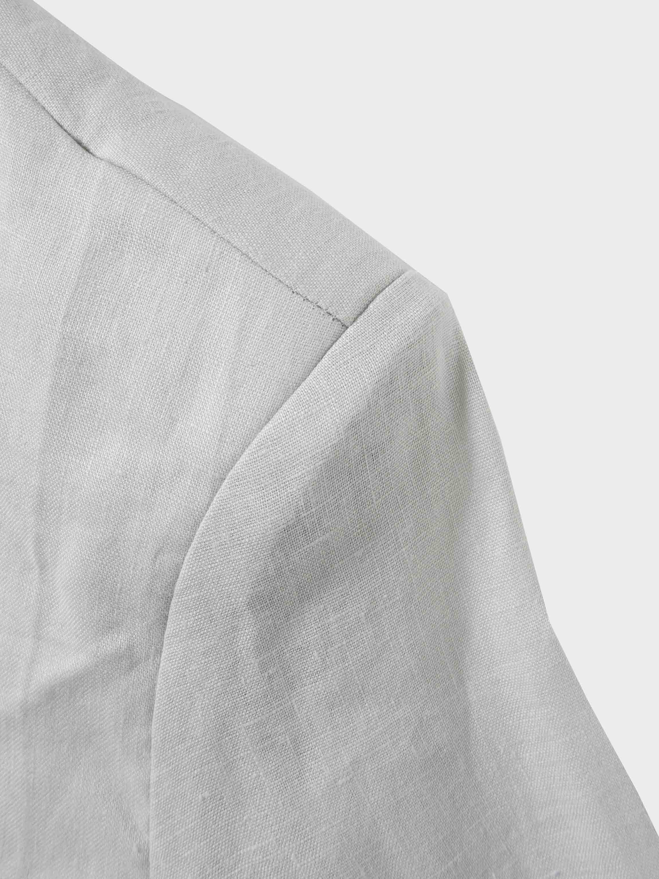 Silky Back Printed Blazer-Grey/Multi Color-3