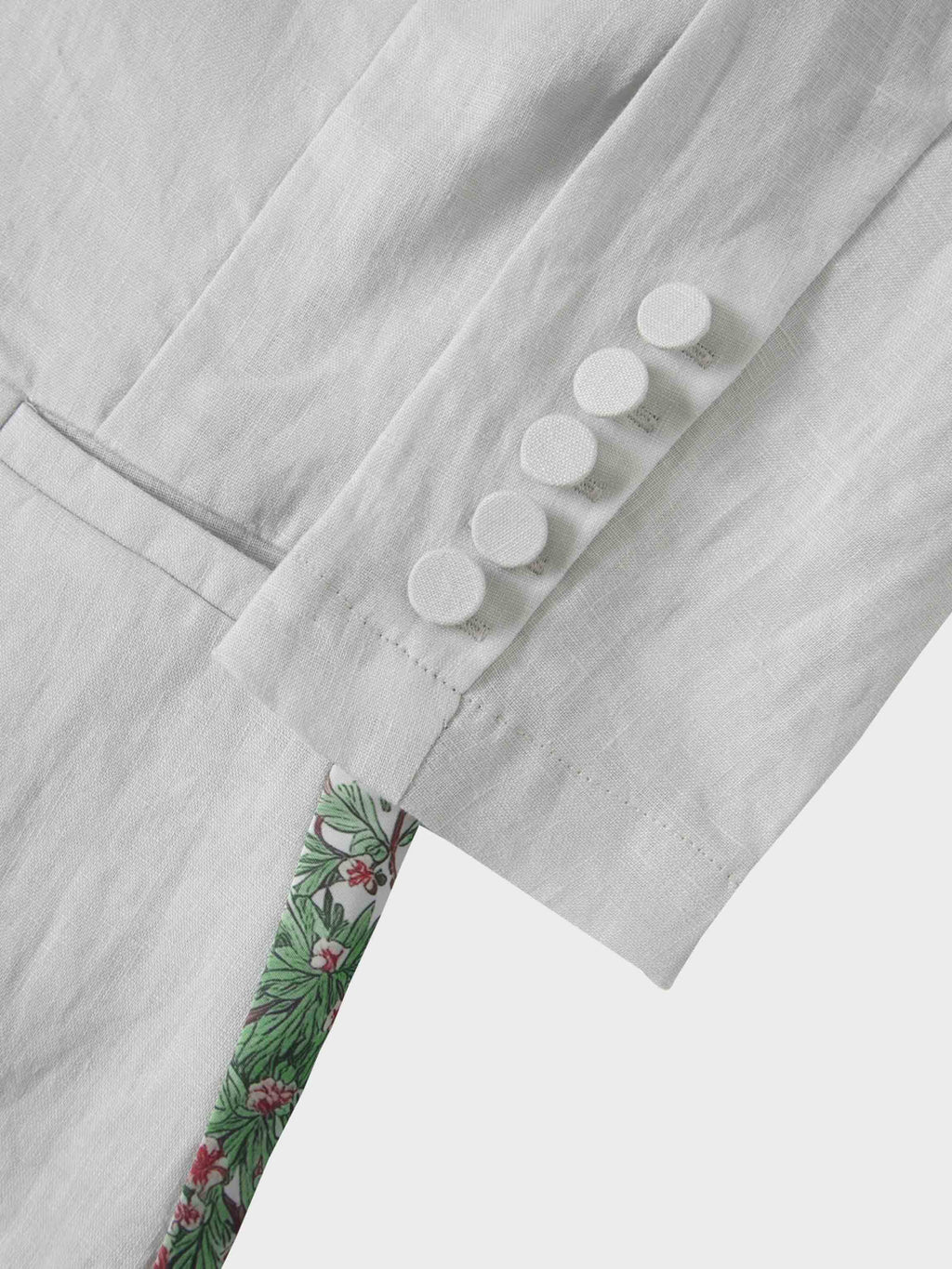 Silky Back Printed Blazer-Grey/Multi Color-4