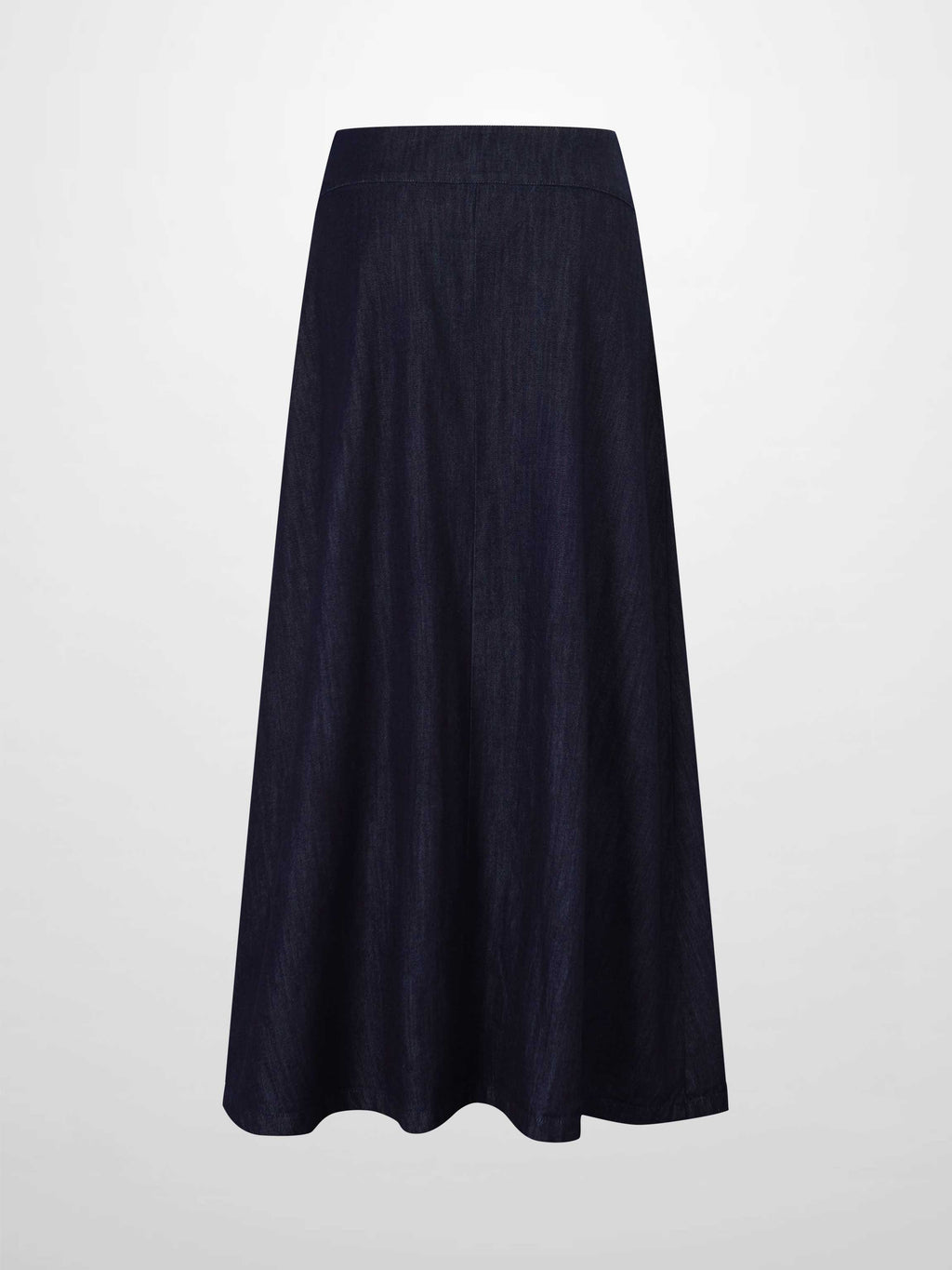 Inverted Yoke Pleat Skirt-Dark Blue-3