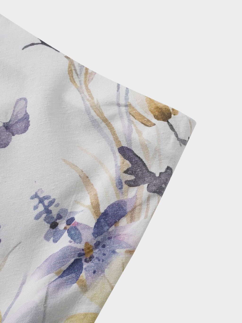 Printed Linen Blend Slip Skirt-Scattered Flowers