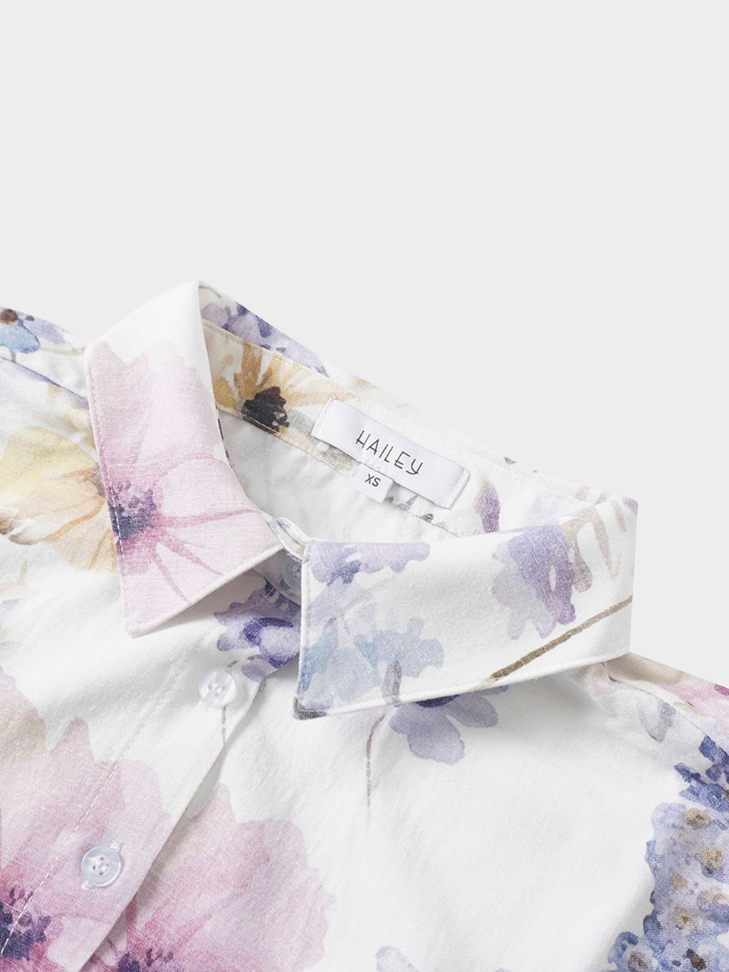 Printed Linen Blend Blouse-Scattered Flowers-4
