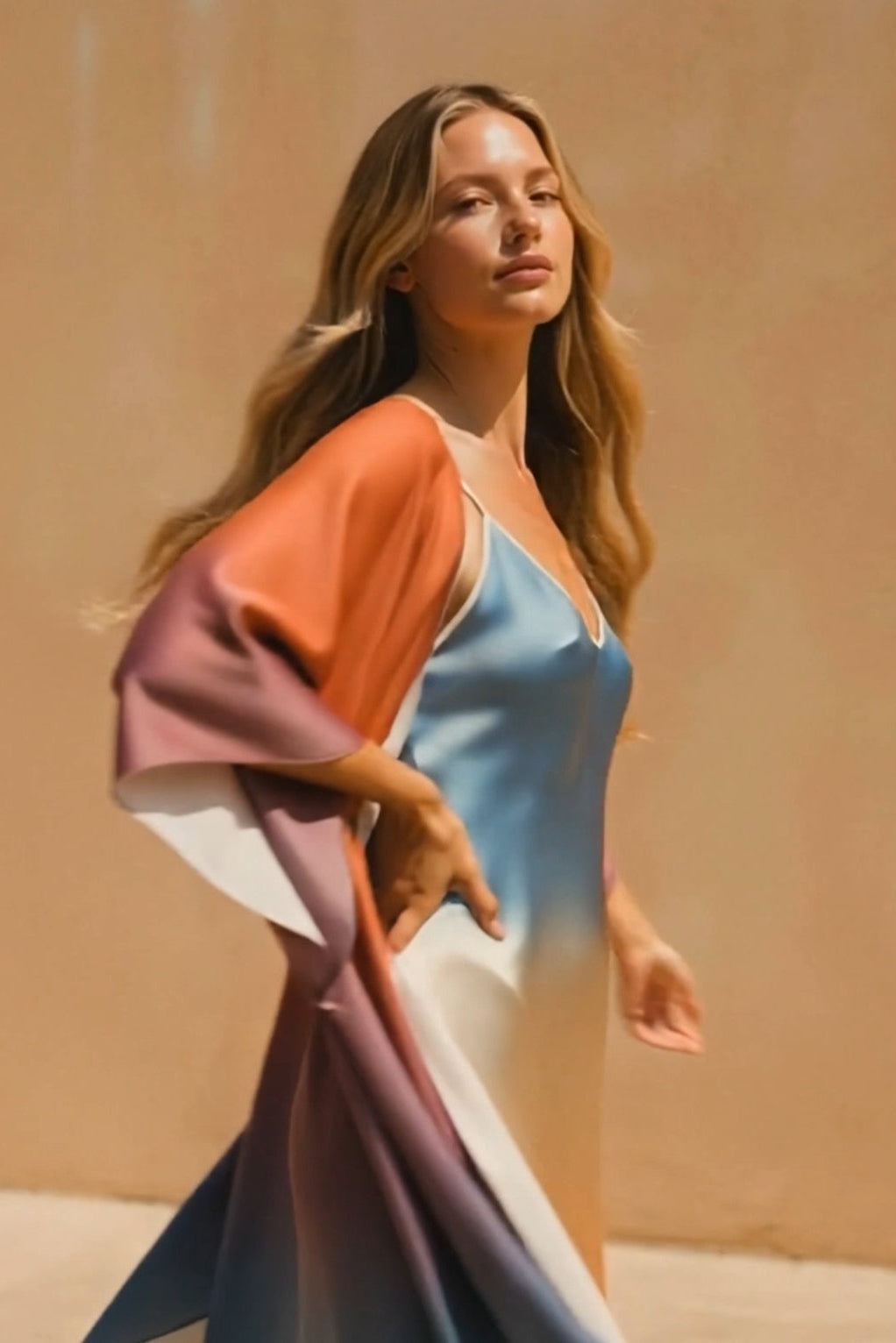 Electra Silk Kimono in Sunrise