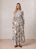 Peasant Belted Dress-Paisley Floral