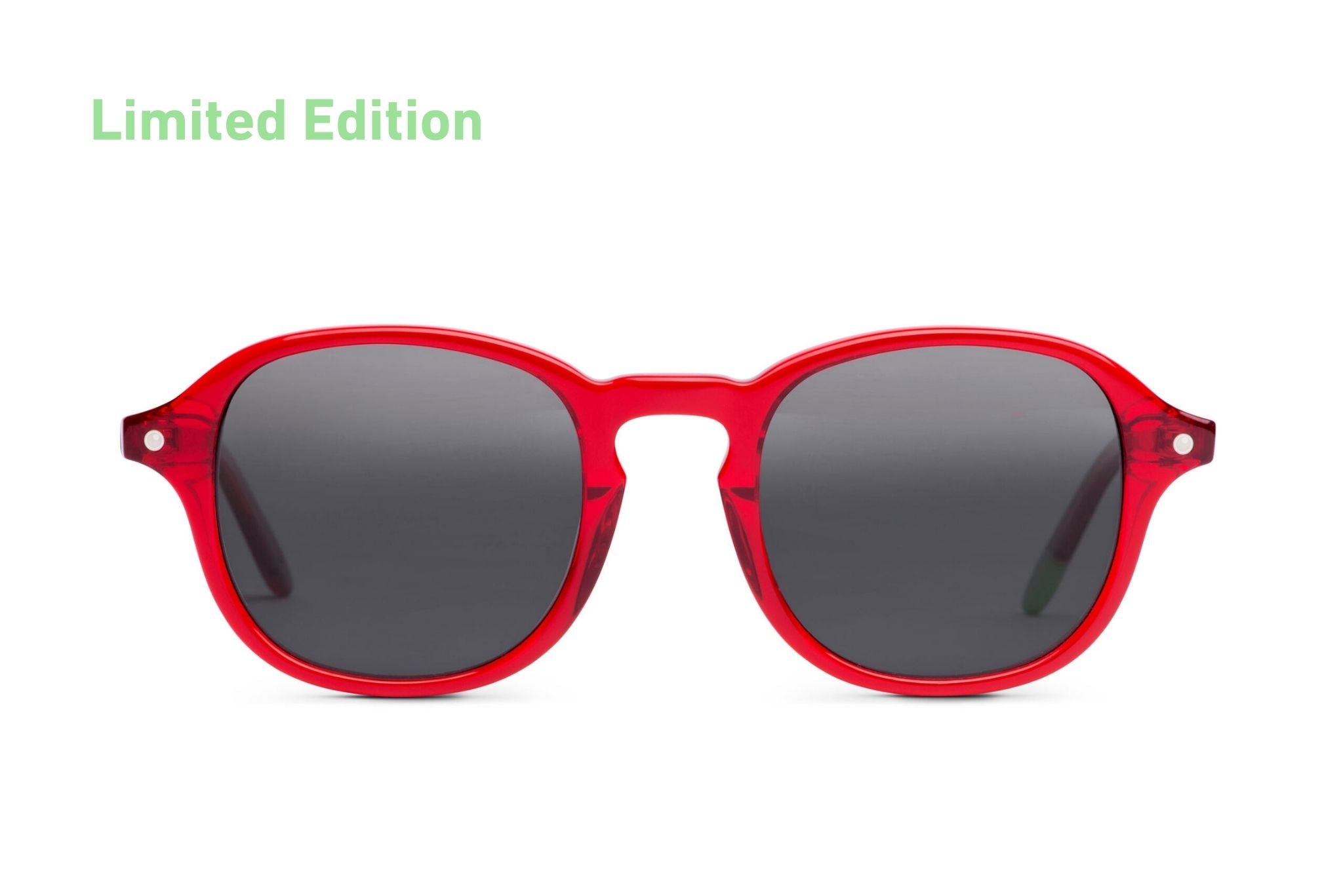 Wood-Frame Sunglasses — Poppy Red