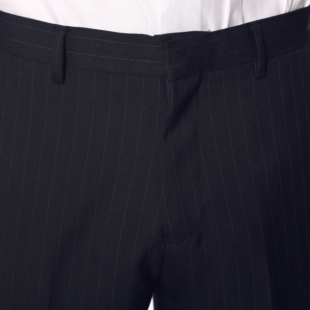 Navy Pinstripe Mens Regular Fit Uniform Dress Pants-2