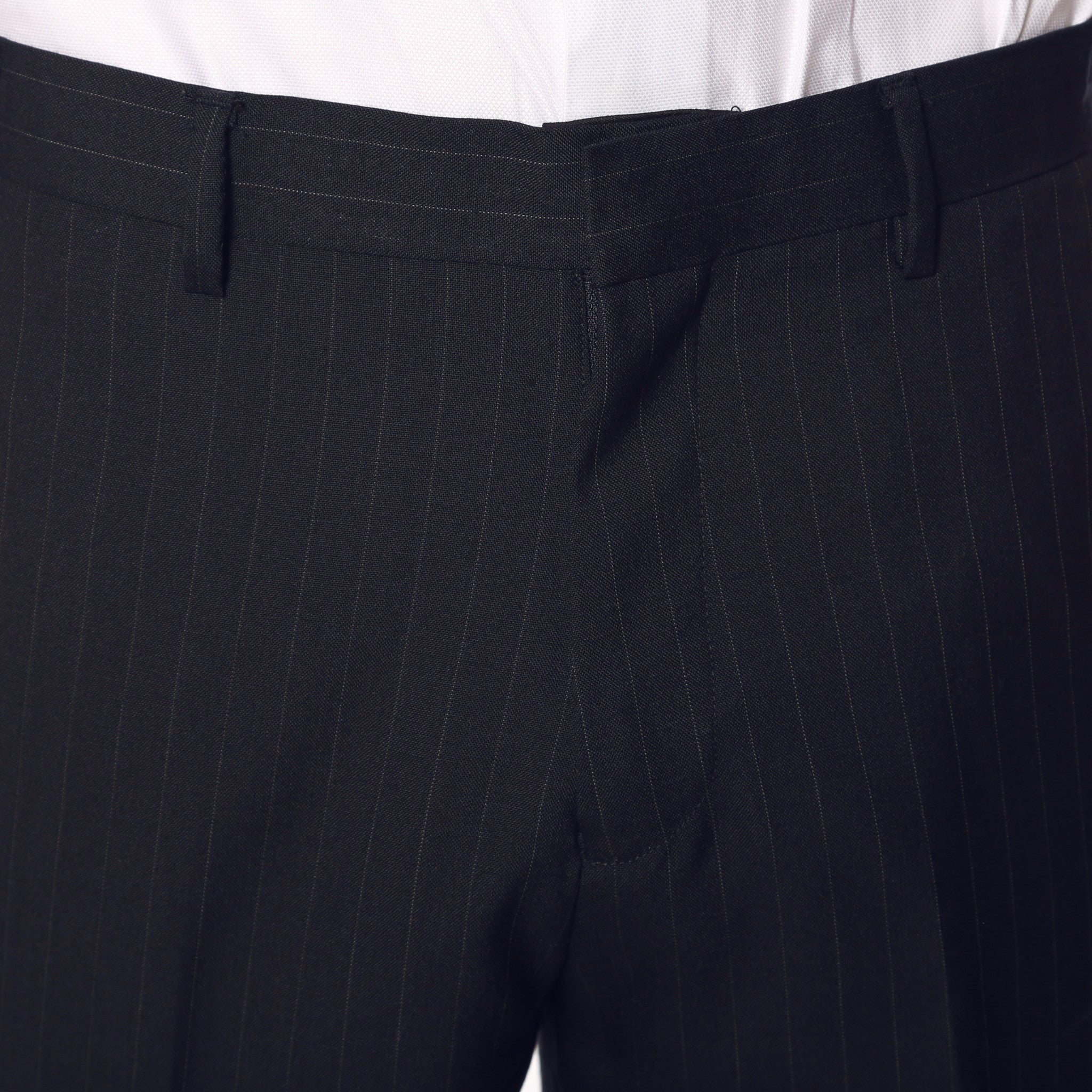 Navy Pinstripe Mens Regular Fit Uniform Dress Pants-2