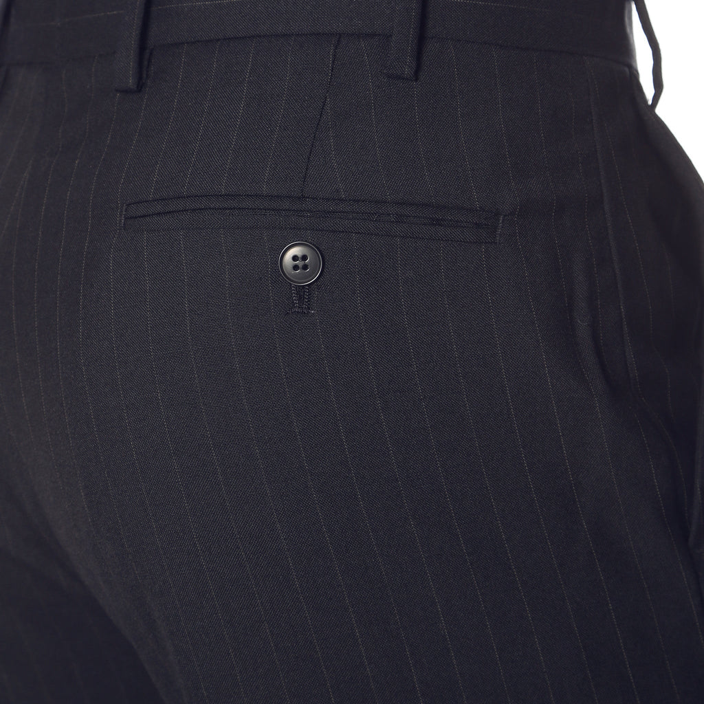 Navy Pinstripe Mens Regular Fit Uniform Dress Pants-3