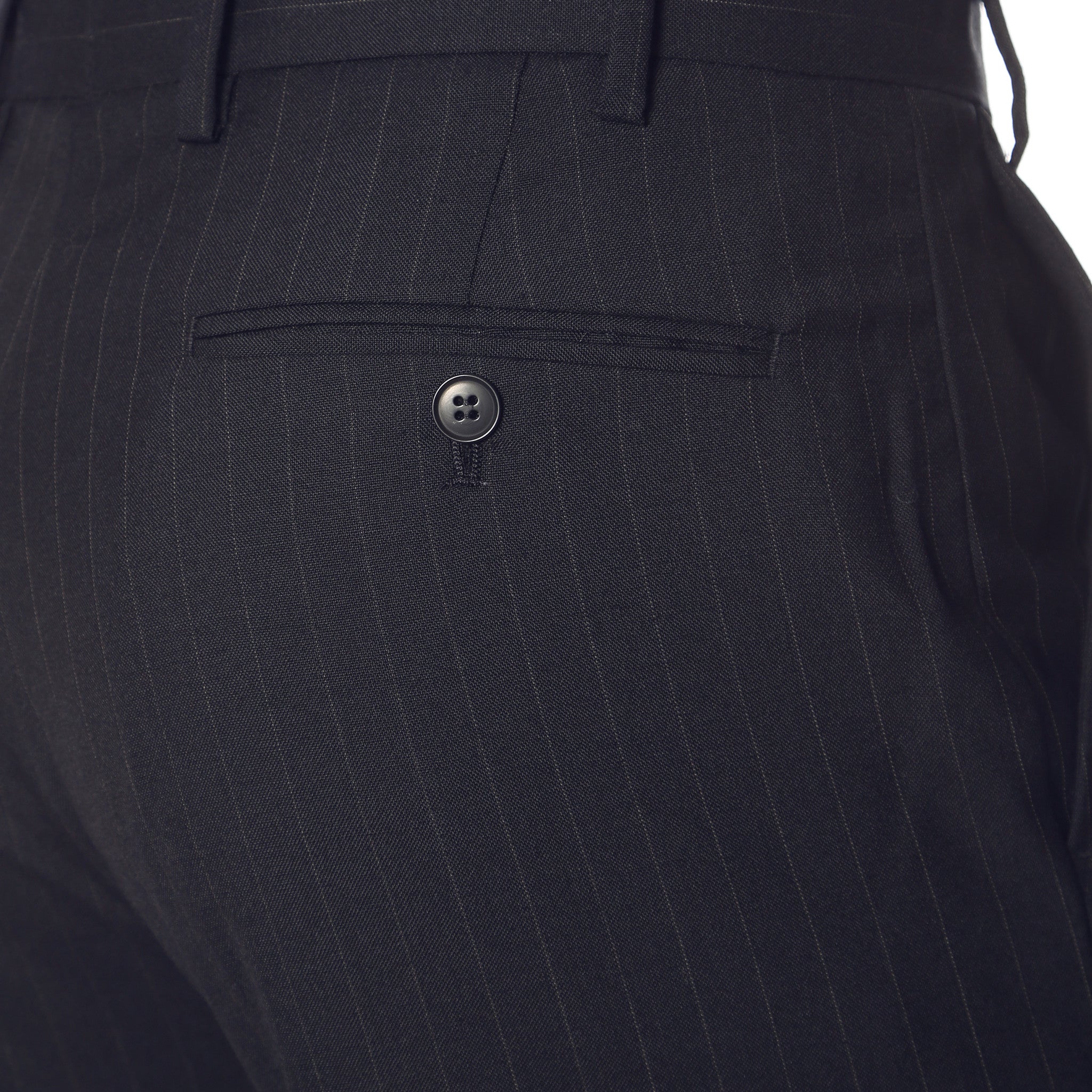 Navy Pinstripe Mens Regular Fit Uniform Dress Pants-3