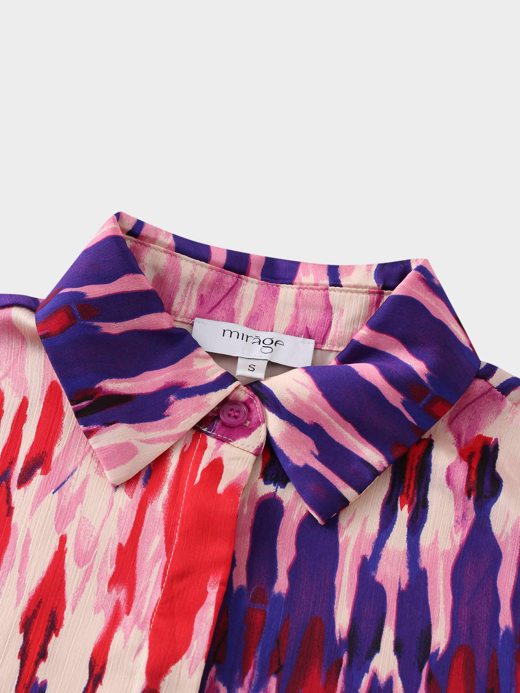 Basic Belted A-Line Dress-Pink Watercolor-4