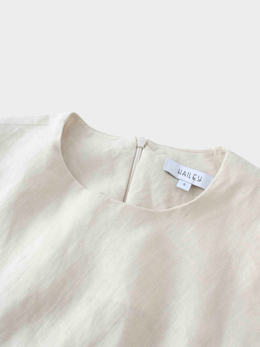 Linen A-Line Slip Dress-Ecru-3