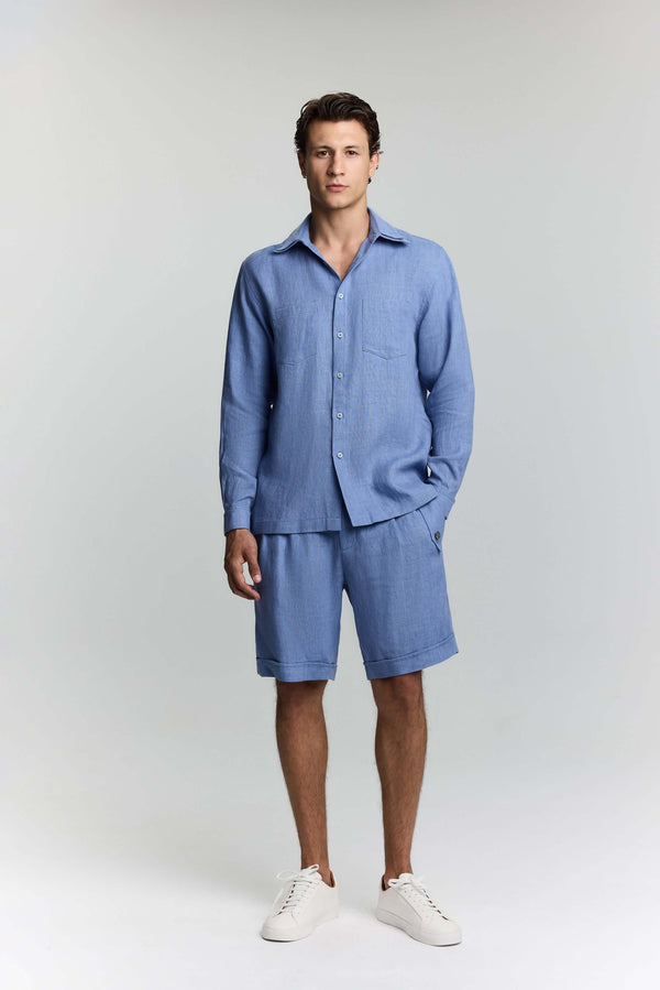 Lucia Denim Linen Shirt — Relaxed Fit