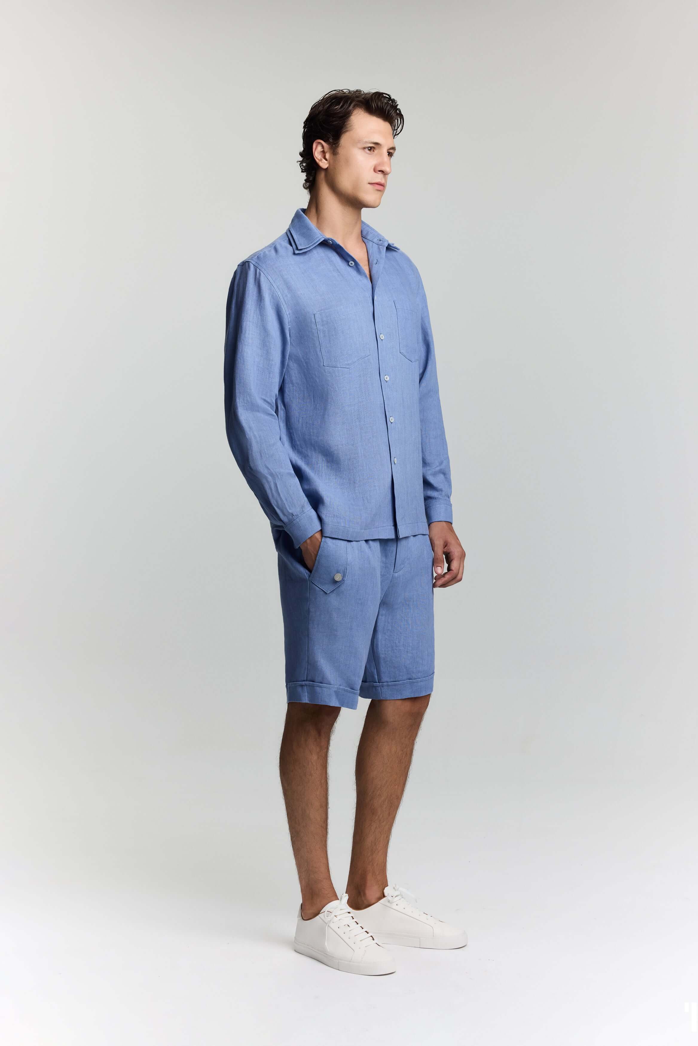 Lucia Denim Linen Shirt — Relaxed Fit