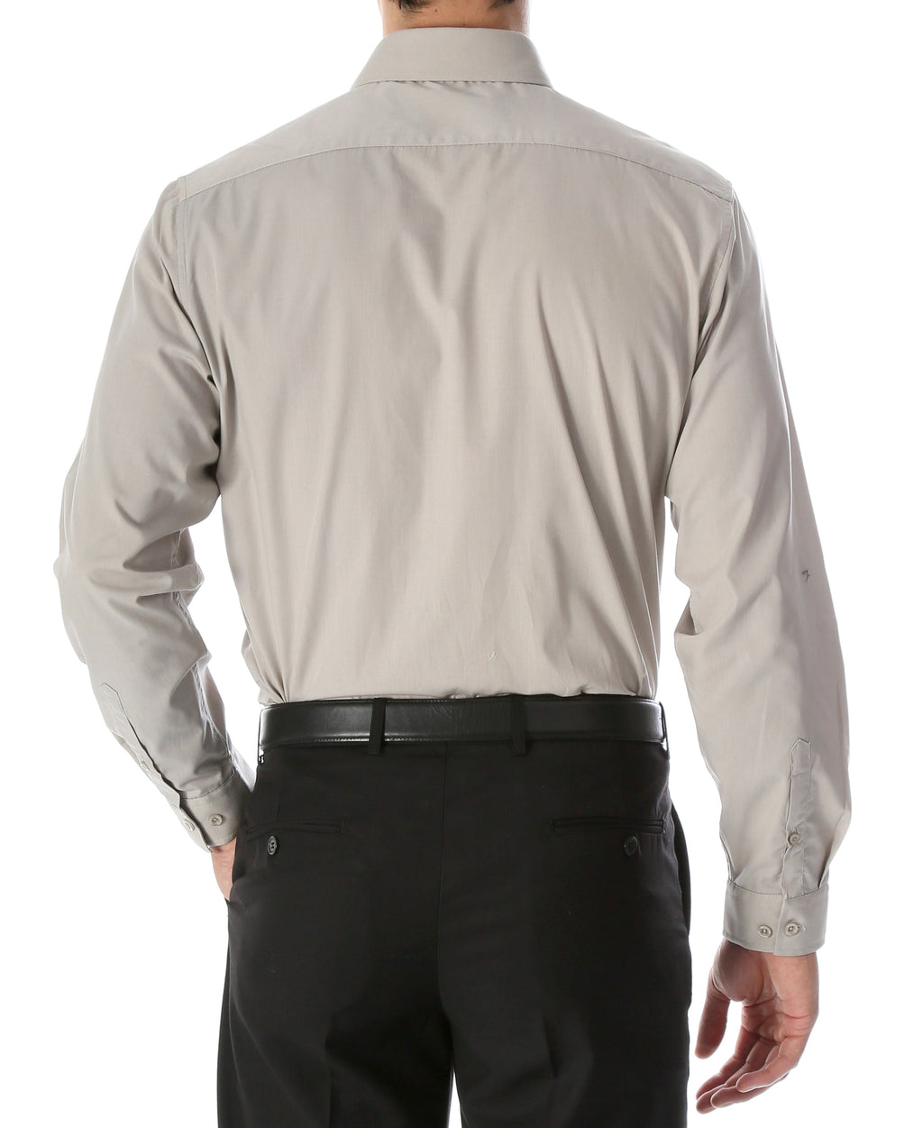 Leo Mens Grey Slim Fit Cotton Dress Shirt