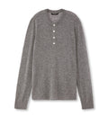 Superfine Wool Henley Sweater (Grey Heather)-0