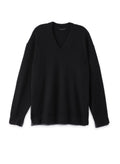 Merino Wool V-Neck Sweater (Black)-0